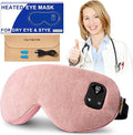 FACEMOON Cordless Heated Eye Mask for Stye & Eye Relief - Rechargeable Warm Compress for Dry Eyes, MGD & Blepharitis - Electric Warming Sleep Mask with Natural Flaxseed Moist Heat (Pink)