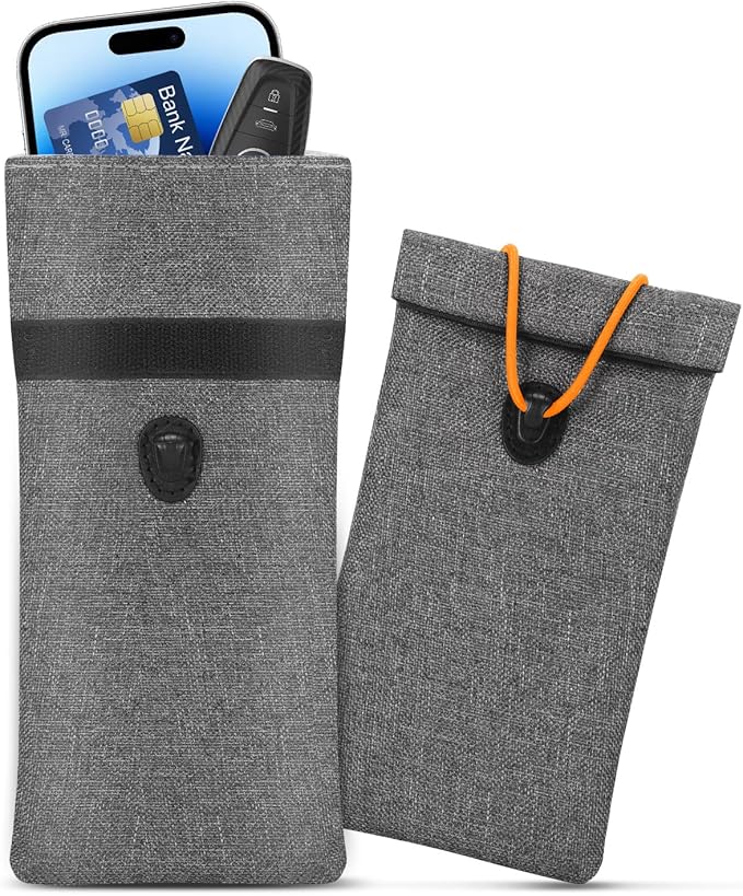 Faraday Bag, RFID Signal Blocking Bag, GPS Car Key Cell Phone Signal FOB Blocker Wallet Shielding Pouch Privacy Protective Case, Car Security Protection, Anti-Theft Pouch, Anti-Tracking Anti-Spying