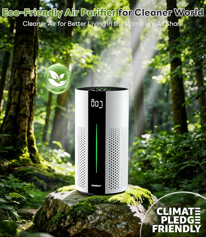 Air Purifiers for Home Large Room up to 1800 Ft², Air Purifiers for Bedroom 360° Air Intake with Smart Auto Mode, HEPA Air Purifier, Air Cleaner for Smoke PoIIen Pet Dander, HAP609