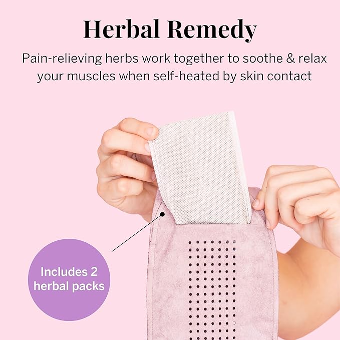 Pixie Period Heating Pad for Cramps - Thinnest Wearable Heating Pad for Feminine Care - Unnoticeable Under Clothes - Best Portable Pain Relief Heat Belt On The Market - Hours of Menstrual Pain Relief