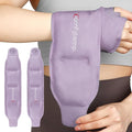 Comfytemp Wrist Ice Pack Wrap for Carpal Tunnel Relief, 2 Gel Packs, Hot Cold Compression Brace for Hand Injuries Reusable, Tendonitis, Men Women Recovery Item (Purple)