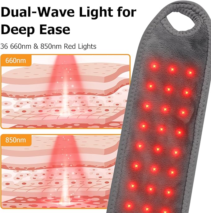 Carpal Tunnel Wrist Massager with Heat, Heated Wrist Wrap for Wrist Pain Relief, Cordless Wrist Massager for Arthritis, Repetitive Strain & Daily Wrist Soreness，3 Heats, 3 Massages, Red Light
