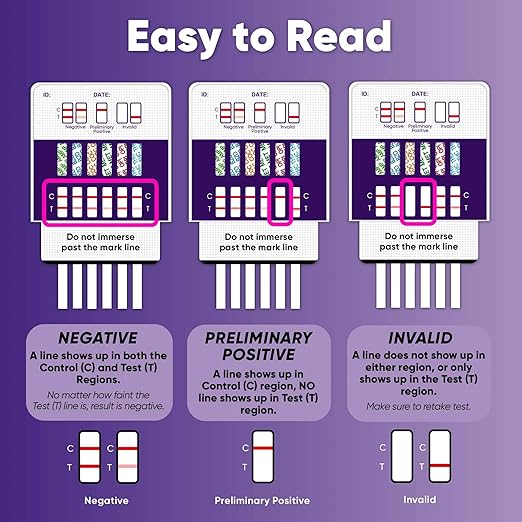 Prime Screen [100 Pack] 6 Panel Urine Drug Test Kit (THC-Marijuana, BZO-Benzos, MET-Meth, OPI, AMP, COC), WDOA-264