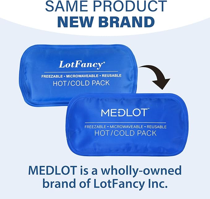 LotFancy Gel Ice Packs, 2pc Reusable Hot Cold Pack for Therapy, Heating Cooling Gel Pad, Pain Relief for Face, Head, TMJ, Wisdom Teeth, Oral Facial Surgery, Sport Injuries, Migraine, Muscle Joint