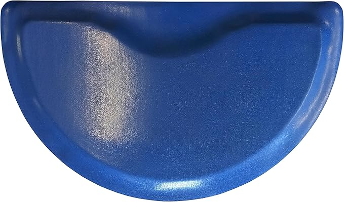 Rhino Mats, Rhino Hide Salon Mat, Non-Slip Standing Cushioned Comfort Anti-Fatigue Mat for Salon, Barbershop, or Spa (Blue Semi-Circle, 3' x 5' x 7/8")