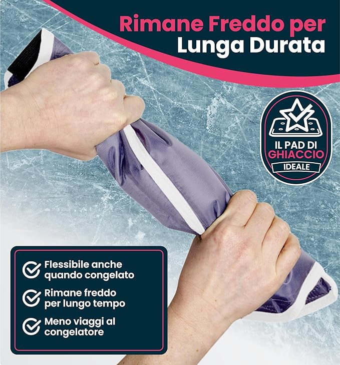 Magic Gel Ice Pack for Knee - Reusable Cold Wrap for Injuries - Soft Flexible Cooling for Icing Knees, Elbow, Calf, Wrist - Adjustable Wraparound Straps