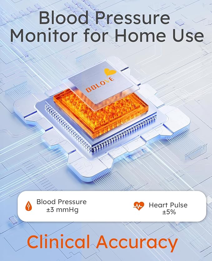 Clinical Accurate Blood Pressure Monitors for Home Use,Dual-Screen Automatic Blood Pressure Machine,One-Touch Automatic Measurement,2 Users, Voice & Mute, LED display screen, Birthday Gifts for Family