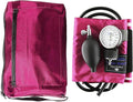 MABIS MatchMates Manual Blood Pressure Monitor Kit Aneroid Sphygmomanometer with Calibrated Nylon Cuff and Oversized Carrying Case, FSA and HSA Eligible, Adult, Magenta