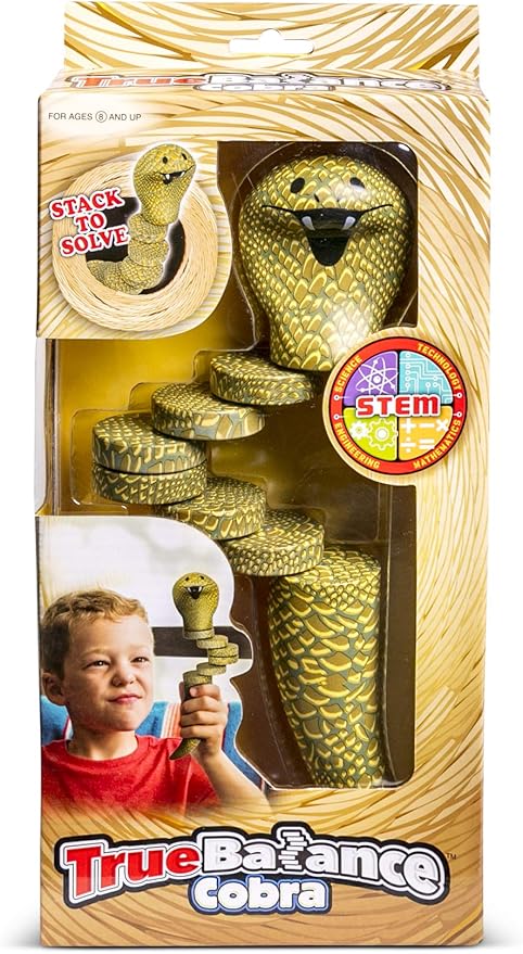 TrueBalance Cobra Version – Advanced Skill-Building Balance Toy for All Ages | Improves Focus, Coordination & Fine Motor Control | Great for STEM Learning, Therapy & Desk Fidget Fun