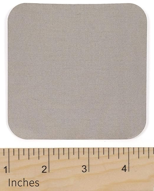 Mission Darkness TitanRF Faraday Patch - Size Small, 4 Per Pack - 3.5in x 3.5in (8.89cm x 8.89cm) - RF/EMI/EMF Shielding Conductive Adhesive
