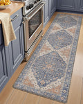 LUMI Anti Fatigue Kitchen Mat, Waterproof & Stain-Resistant Cushioned Standing Mat, Non-Slip Comfort Rug for Kitchen, Sink, Laundry, Home Office, 17" x 59", Indigo