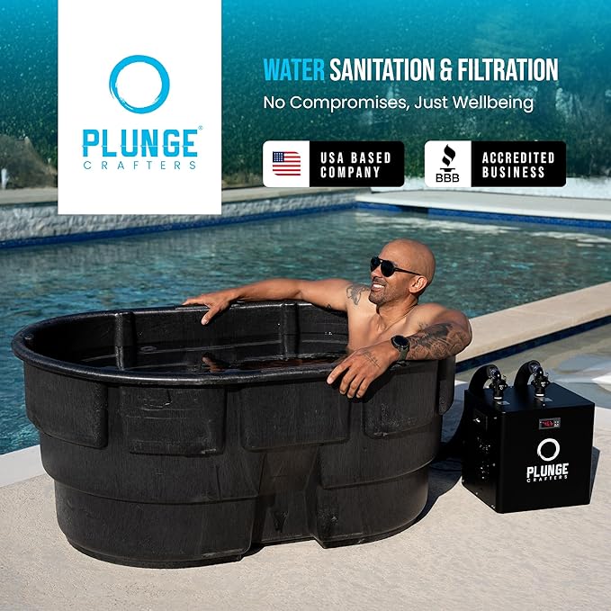 Cold Plunge Ozone Generator Ambohr SPA-124, 100mg/h Efficient Output Ozone Machine, Ozone Generator with Check Valve & PVC Hose for Cold Plunge, Ice Bath and Hot Tub