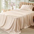 Bedsure Twin Sheets Set - 3 Pieces Soft Twin Bed Sheets - Breathable & Cooling - Hotel Luxury - Easy Care Polyester Microfiber Bedding for Women, Men, Light Beige