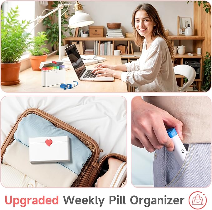 Monthly Pill Organizer 2 Times a Day & Weekly Pill Organizer 2 Times a Day