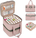 Yarwo Pill Bottle Organizer Storage Bag, 3 Layers Medicine Travel Case Empty with Demountable Design and Dividers for Pills, Potions, Vitamins and Emergency First Aid Supplies, Dusty Rose (PATENTED)