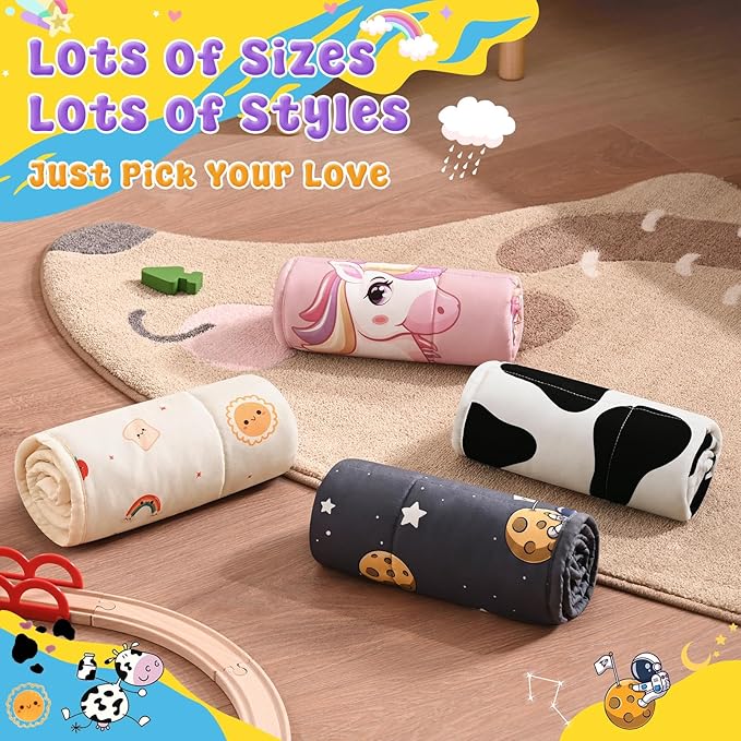 anfie Weighted Lap Pad 2 Pounds, Weighted Blanket (30"*40") Cooling Blanket for Sleeping,Weighted Throw Blanket for Travel Indoor Outdoor (Beige Sun)