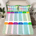 Feelyou Kids Educational Bed Sheet Set Twin Size, Addition Bedding Set Math Learning Fitted Sheet Boys Girls Kindergarten Teens Bedroom Decor Lightweight Bed Set (No Flat Sheet)