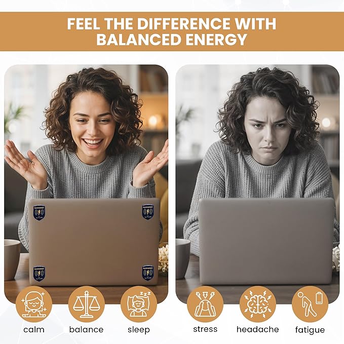 EMF Neutralizer Stickers, EMF Blocker Stickers, Shield Protection for Phones, Tablets, Laptops, and WiFi Devices, Shield Neutralizers for Home and Office Protection (10)