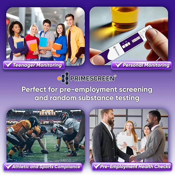 Prime Screen Cocaine Urine Test Card - Detect COC in Urine with 300 ng/mL Cutoff Level - Single Panel Drug Test Kit - 10 Pack