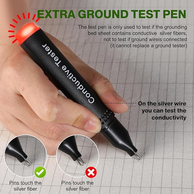 Grounding Sheets King Size,Earth Grounded Fitted Bed Sheet 10% Pure Silver Fiber + 90% Organic Cotton, Bed Grounding Kit with grounding Cord for Improved Sleep & Wellness(Beige,King - 80"x78"x15")
