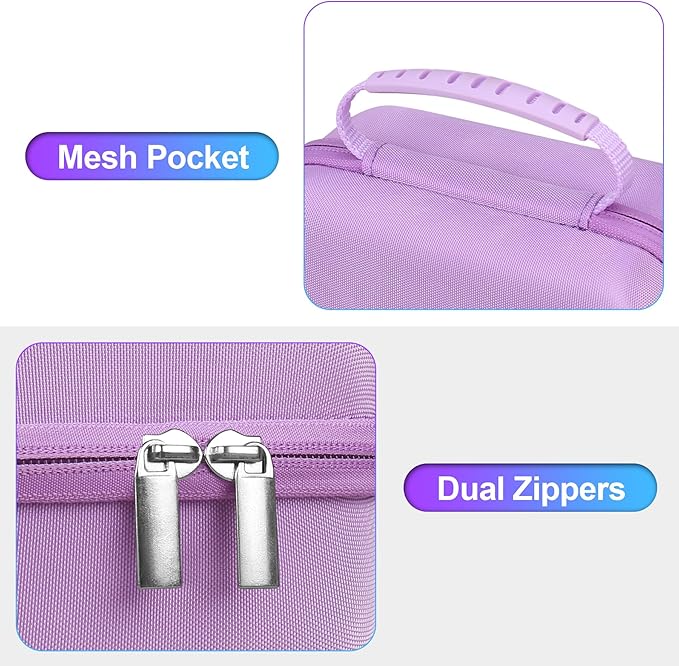 BOVKE Carrying Case for OMRON Evolv Bluetooth Wireless Upper Arm Blood Pressure Monitor, BP7000 One-Piece Design Portable OMRON BP Monitor Storage Bag, Purple