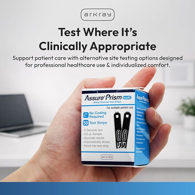 Assure Prism Multi Blood Glucose Test Strips – 0.5 Microliter Sample Size, Accurate & Fast 5-Second Results, Compatible with Assure Prism Multi Glucose Monitoring System, 50 Count
