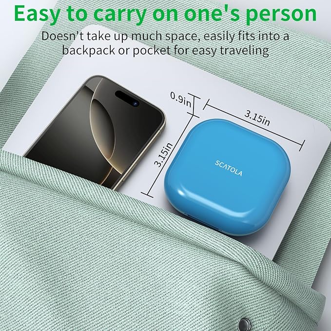 Daily Pill Organizer 4 Compartments, Small Pill Box Portable Travel Pill Case, Mini Pill Container for Purse Pocket, Compact Travel Medicine Organizer for Vitamin, Cod Liver Oil, Supplement