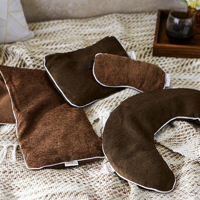 Bucky Hot & Cold Therapy Spa Collection Chenille Neck Wrap, 18x13", Mocha
