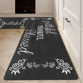 HEBE Anti Fatigue Kitchen Mat Set of 2 Non Slip Cushioned Kitchen Mats for Floor Waterproof Farmhouse Kitchen Rugs and Mats Set Comfort Standing Desk Mat Carpet for Sink,Office,Laundry