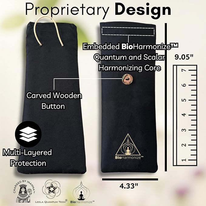 EMF Shield Phone Sleeve - Full Privacy & RF Signal Blocking, Double Shielding Faraday Fabric, Quantum Harmonization Tech