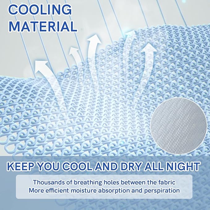YnM Cooling Weighted Blanket, Handmade Chunky Yarn Knitted Design, Temperature Regulating and Breathable, Machine Washable Throw for Sleep or Home Decor (Azure Blue, 50x60 Inch, 10lbs)
