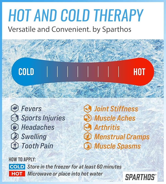 Sparthos Ice Packs for Injuries - Reusable Soft Gel Hot Cold Icepack - Medical First Aid Pain Relief Injury - Bag Flexible Pack - Instant Icing Compress Therapy - Fits Thigh, Back (X-Large, Pack of 1)