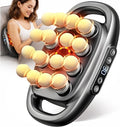 16-Head Deep Tissue Body Massager with Heat, 3 Modes & 30 Intensities, Multi-Head Back Massager for Full Body Relief, Quiet Percussion Massager for Back, Neck, Legs, Waist,1800mAh Battery
