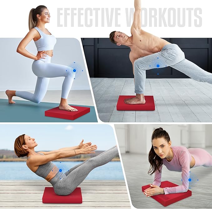 Yes4All Balance Pad, Nonslip TPE Foam Balance Pad with Upgraded Sizes - L, XL, XXL Balance Mat for Fitness, Yoga & Stability Training - Multicolor Options