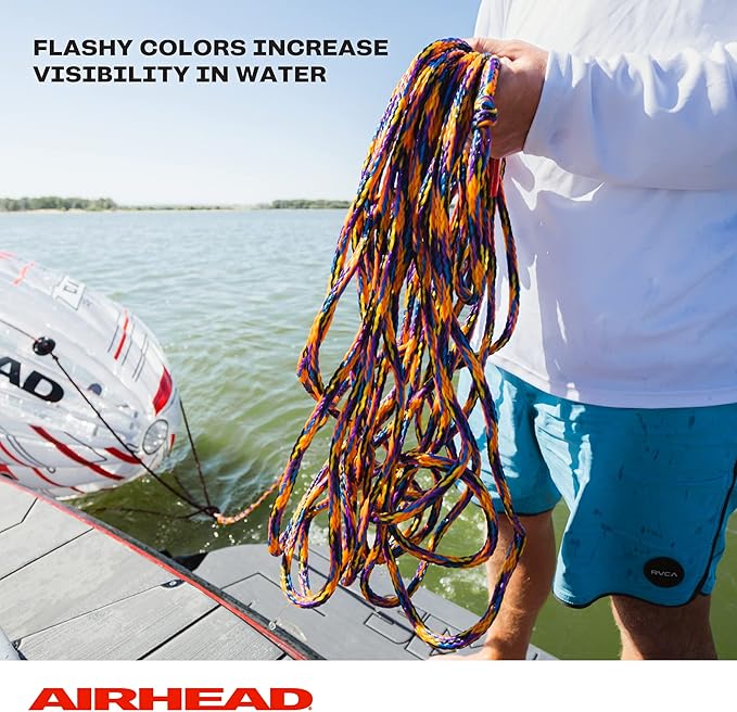 Airhead Tow Rope, 1-4 Rider Rope for Towable Tubes Multi, 9/16"