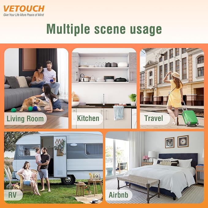 Carbon Monoxide Detector Plug in, Portable Carbon Monoxide Detector, Simultaneously Checks Temperature/Humidity,Clear LCD Display,for Home Kitchen RV Travel CO Detector