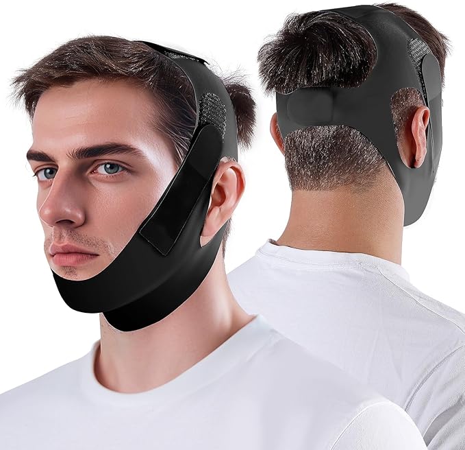 NOIKO Anti Snoring Chin Strap Adjustable, Effective Anti Snoring Device, Snore Stopper Breathable and Durable for Adult