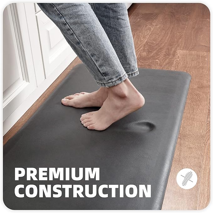 Color&Geometry Anti Fatigue Floor Comfort Mat 3/4 Inch Thick 17"×24" Perfect for Standing Desks, Kitchen Sink, Stove, Dishwasher, Countertop, Office or Garage, Dark Grey