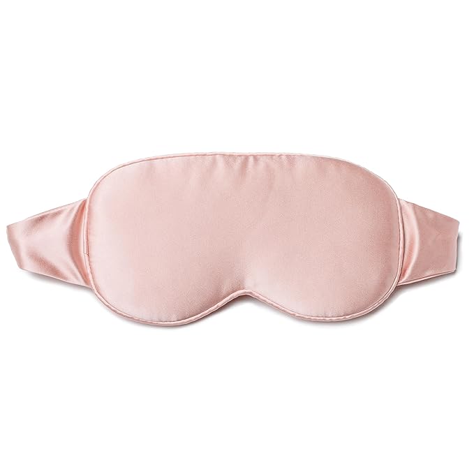Fishers Finery 25 Momme 100% Pure Mulberry Silk Adjustable 3D Contour Eye Mask - Blocks Light, Eyelash Safe, Skin Friendly - New and Improved Style (English Rose)