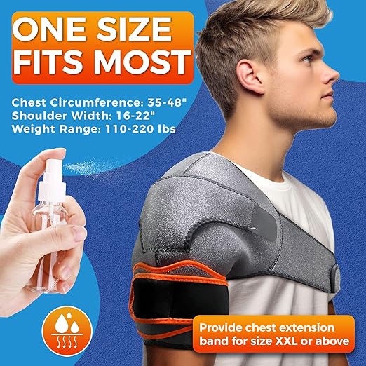 Sticro Shoulder Heating Pad with Auto-Off for Pain Relief, 3 Heat & 5 Timer Settings, Fast Heat Brace for Frozen Shoulder, Rotator Cuff Relief