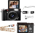 Kids Camera 64MP 1080P Digital Camera with Flip Screen 32GB SD Card Toys for Girls 3-12 Year Old Boys and Gifts