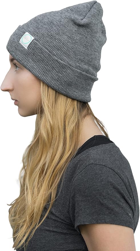 Halsa EMF Protection Hat, Faraday Beanie. Anti Radiation, EMF RF Radiation Shielding Silver Fabric Lined.