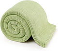 Guohaoi Knitted Weighted Blanket for Adults (Light Green 60"x80" 15lbs) No Beads Cooling Throw Blanket for Hot Sleepers, Home Decor Breathable Chunky Knit Heavy Blanket Use on Queen/King Size Bed