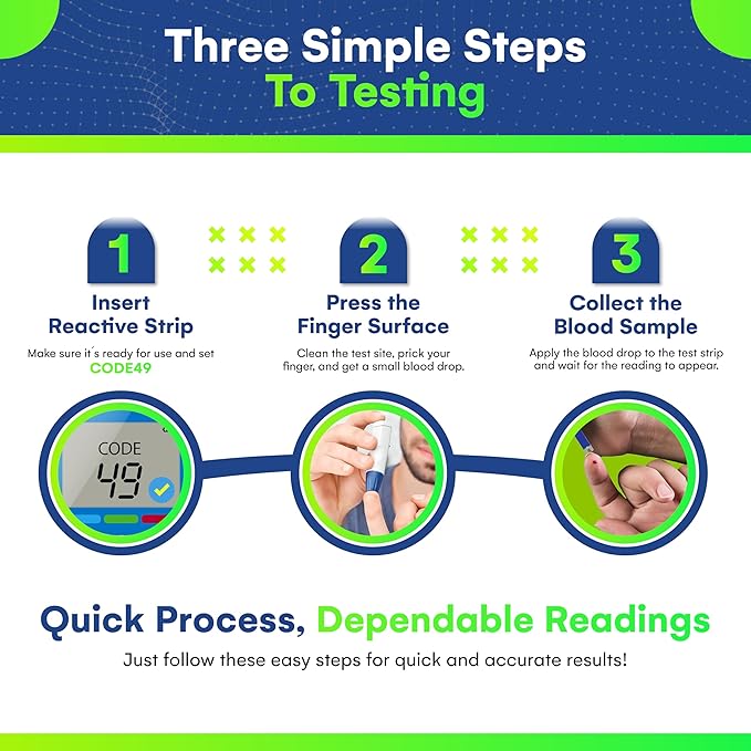 Blood Glucose Test Strips – 50 Count – Compatible with Ultra, Ultra2, UltraMini & UltraSmart Meters – Glucose Strips for Blood Testing for Home Use
