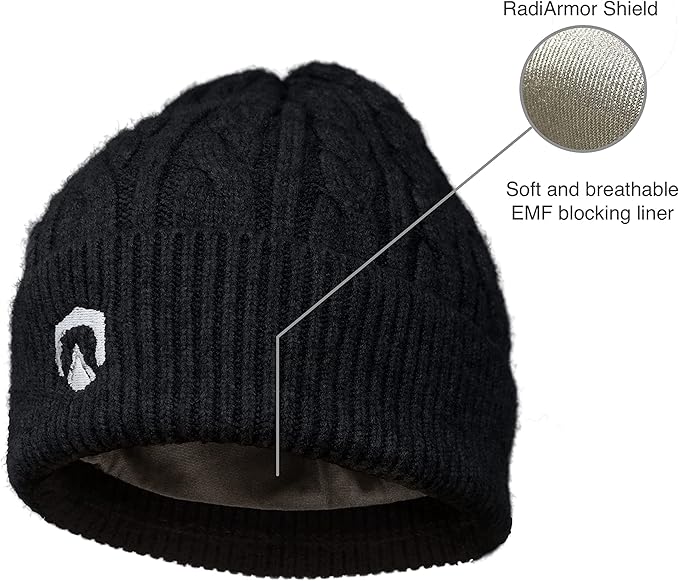 RadiArmor RF Blocking Knit Cap – Unisex Hat with EMF Blocking Liner That Blocks Over 99% of High Frequency RF Radiation