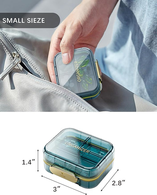 1 Pack Travel Pill Organizer, 7 Compartments Pill Box, Daily Portable Pill Case to Hold Vitamins, 3 Inches Pill Container for Pocket Purse Medicine Organizer