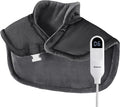 Bedsure Heating Pad for Neck and Shoulders and Back - Birthday Gifts for Women Men Mom Mens, FSA Eligible Items, Heated Pad 2.2lbs, Weighted Large Heated Wrap, 24" x 22", Grey