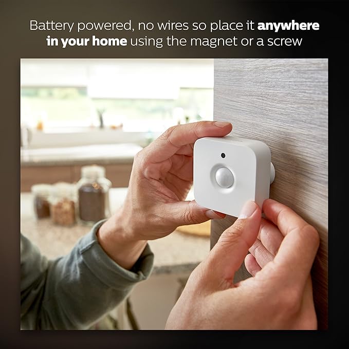 Philips Hue Motion Sensor - Exclusively for Philips Hue Smart Lights - Requires Hue Bridge - Easy No-Wire Installation