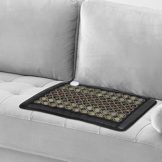 Jade Heating Pad, Infrared Heating Pad, Far Infrared Heating Pads with Travel Bag and Chair Strap, Smart Controller with Memory Function, Auto Shut Off, 23.5 x 16 inches