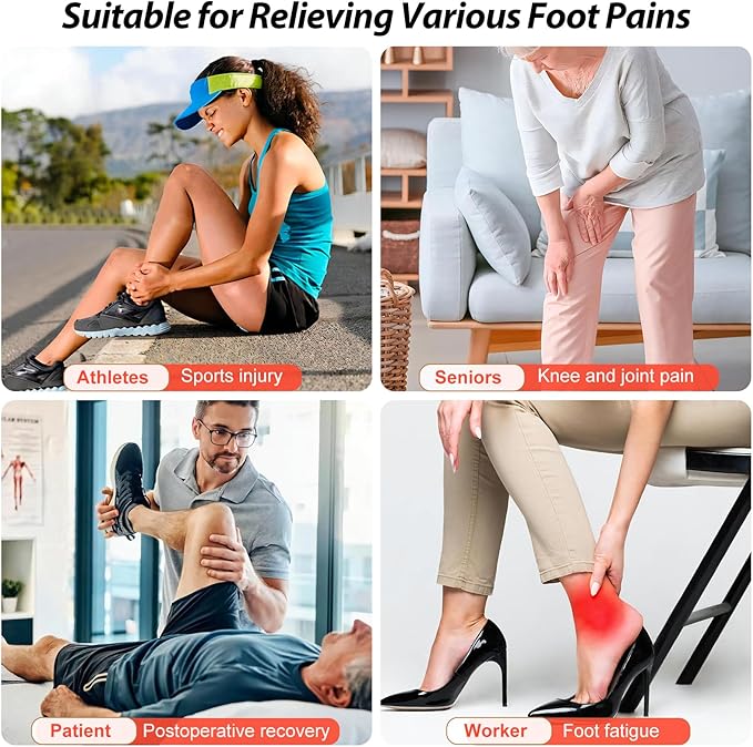 Red Light Infrared Therapy Device for Feet Legs Knees Ankle Large Wrap 15.8" x 11.4" x 25" 480 Dual Wavelength LED 5 Modes Adjustable Power & Timer Pain Relief Treatment Health Care